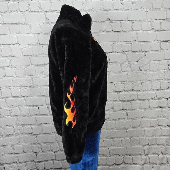 Flamin' Hot Cheetos x Forever 21 Faux Fur Jacket, Women's Small - Picture 2 of 11